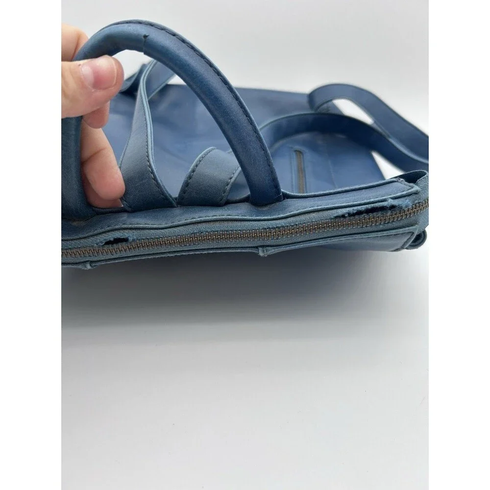 Mat And Nat Vegan Leather Backpack Blue WORN SEE PICS